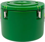 Eapmic 31.7Qt Insulated Food Container, Stainless Steel Container, 30L Commercial Soup Carrier 24 Hours Heat Preservation for Hot and Cold Food Storage Restaurant Canteen Home Lunch Use (Green, 30L)