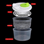 Small Lettuce Spinner - Salad Bowl Spinner, Salad Dryer for Washing Spinner, Small Salad Spinner for Draining Greens, Fruits, and Vegetables