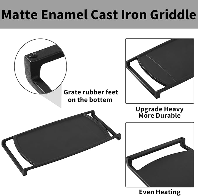 Allstare 316499900 Griddle Replacement for Frigidaire Stove Top Parts Cast Iron Center Griddle Plate 18.8" x 9.3'' BGGF3042KFC FGGF3054MFC Frigidaire Gas Range Parts Flat Top Pan 1 Pack