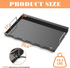 Full-Size Griddle Inserts for Nexgrill Replacement Parts 3 Burner 720-0830MN Gas Grill, Rust-Resistant Pre-Seasoned Flat Top Grill Griddle for Nexgrill Parts