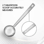 Timoo 5 Pcs Coffee Scoop 2 Tablespoon Scoop Stainless Steel Tablespoon Measuring Spoon Long Handle for Powder Ground Coffee Tea Sugar