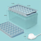 Ice Cube Trays with Lid and Bin, 1.0 IN Small Round Ice Cube Mold - 3 Pack(35 per Tray) Easy Release Stackable Ice Ball Maker Iced Bucket Kits, Circle Ice Tray for Cocktail, Whiskey & Drinks,BPA-Free