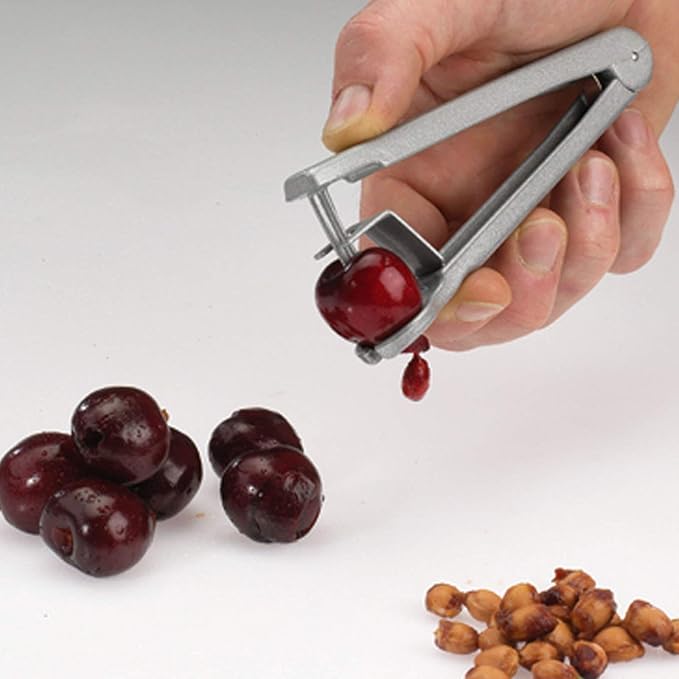 Westmark Cherry Pitter Tool “Kernex” - Heavy-Duty Cast Aluminum Pit Remover & Olive Pitter, German Ergonomic Seed Remover