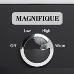 [NEW] MAGNIFIQUE 4-Quart Slow Cooker with Casserole Manual Warm Setting - Perfect Kitchen Small Appliance for Family Dinners, Dishwasher Safe Crock, Black