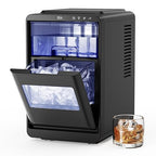 Northair Crescent ice Cube Machine 35Lbs/24H, 16Pcs in 12Mins ，Timer Portable Ice Maker for Home/Office/bar/Party(1, Black, 2.2L)