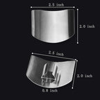 Stainless Steel Finger Guards For Cutting Food Avoid Hurting, Premium 304 Stainless Steel Finger Protector,Slicing Tool Finger Protectors when Cutting, Slicing, Dicing, Chopping (2A 2B)