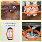 Newness 5.12 Inch Extra Large Apple Slicer, Heavy Duty Apple Slicer 8 Slices, Durable Apple Corer, Stainless Steel Apple Slicer and Corer - for Apple, Potato, Onion and More, Orange