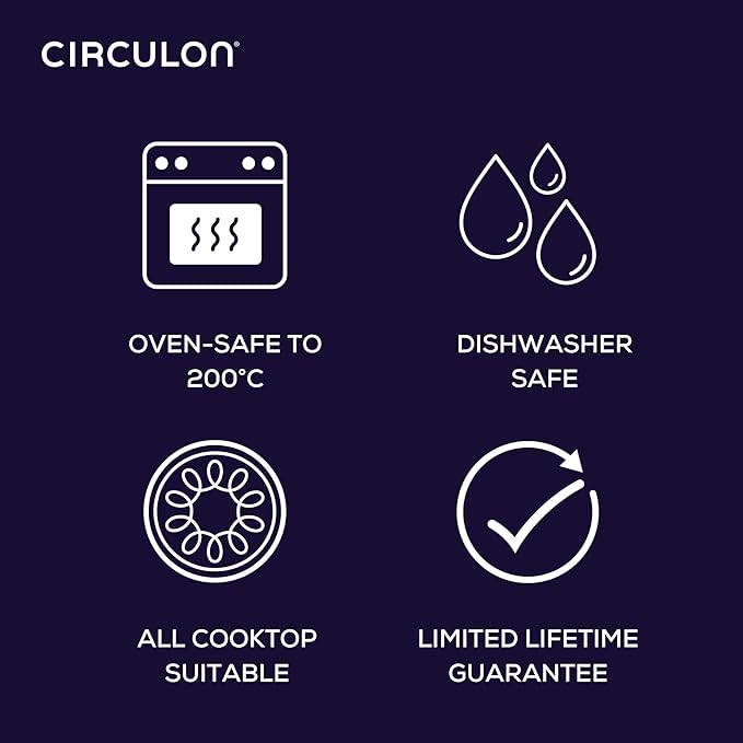 Circulon Symmetry Hard Anodized Nonstick Induction Frying Pan Twin Pack, 10-Inch and 12-Inch, Pan Sets for Cooking Nonstick, Black