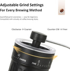 Manual Coffee Grinder, 40 Levels External Adjustment, Portable Hand Coffee Bean Mill, Ceramic Burr Coffee Grinder