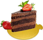 200pcs Mini Cake Boards, 3.1" Mini Round Cardboard, Mousse Cupcake Base for Cake Dessert, Golden