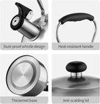 Whistling Tea Kettle – 2.64 Quart Stovetop Teapot, Stainless Steel Water Kettle for Camping & Kitchen, Foldable Handle – Perfect for Coffee & Tea