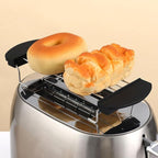 OUNONA 2Pcs Stainless Steel Toaster Warming Rack Sandwich Bread Holder Compatible with Most Toaster Ovens Kitchen Rack for Toast and Sandwiches