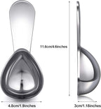Patelai 3 Pieces Coffee Scoop Tablespoon Measuring Spoons Stainless Steel Coffee Scoops Short Handle Tablespoon for Tea Sugar Kitchen Gifts(30 ml,Silver)
