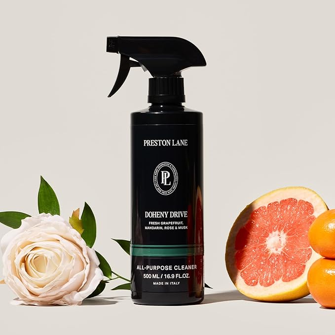 Preston Lane Luxury All-Purpose Cleaner, Doheny Drive Scent | Bio-Based Multi-Surface Spray | Streak-Free Finish, Lifts Dirt, Smudges & Grease | Vegan & Cruelty-Free
