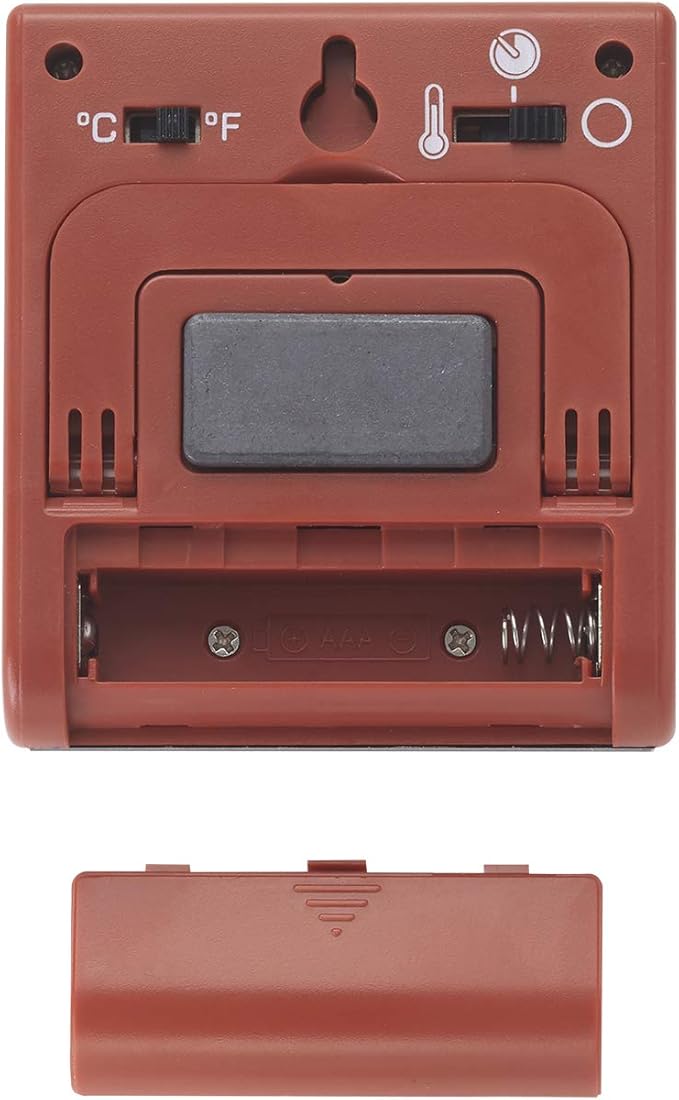 Taylor Instant Read Wired Probe Digital Meat Food Grill BBQ Cooking Kitchen Thermometer with Timer Alarm, Red