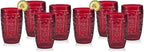 Fitz & Floyd Fitz and Floyd Trestle Highball Tumbler Cups, Set of 4, Red (Pack of 2)