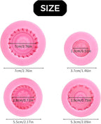 4 Pcs Fondant Molds, 3D Wheel Tire Mold Silicone Set for Cake Decorating, Realistic Tire Chocolate Candy Molds for Cupcake Topper, Polymer Clay, Baking & DIY Crafts