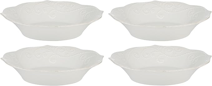 Lenox 890951 French Perle 12-Piece Plate & Bowl Dinnerware Set White