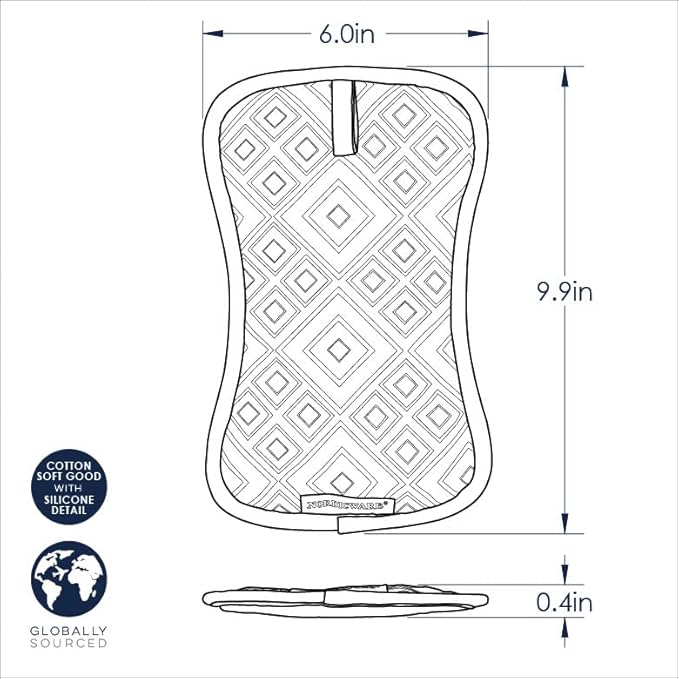 Nordic Ware Double Burner High-Sided Formed Griddle with 2 Oven Hot Pads