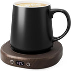 Coffee Mug Warmer & Mug Set for desk, Smart Auto Shut Off Electric Cup Warmer for Office & Home, 4-Temperature Setting Coffee Heating Mug Candle Heater Tea Beverage Warmer Plate for Men Women Birthday