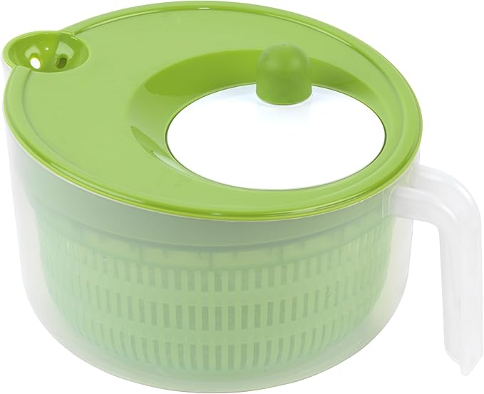 GoodCook Deluxe Salad Spinner - 5 Qt. Capacity, Easy Turn Knob, Built-In Pour Spout, Multi-Use Basket, Durable and Dishwasher Safe, Large Salad Spinner, Kitchen Essentials