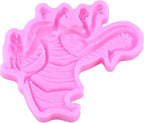 Dragon Silicone Mold Flying Dragon Fondant Molds For Cake Decoration Cupcake Topper Chocolate Candy Polymer Clay Gum Paste Set Of 4