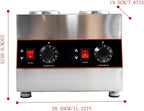 Commercial Electric Sauce Warmer Electric Cheese Sauce Warmer Hot Fudge Warmer Dispenser Cheese Dispenser Warmer with 2 Pump (2 Pump Head)