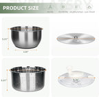 6L-Stainless Steel Salad Rotator, Vegetable Dishwasher,Lettuce Cleaner and Dryer, Kitchen Strainers.