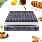 100PCS Mini Dutch Pancake Baker, Electric Waffle Maker Machine Nonstick, Poffertjes Maker Dorayaki Baker 1.8 Inches for Home and Restaurants, 110V, 3400W