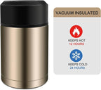 35oz Soup Thermos, Stainless Steel Thermos for Hot Food, Wide Mouth Food Thermos Jar, Insulated Lunch Container Leak Proof Vacuum Thermal Flask(gold)