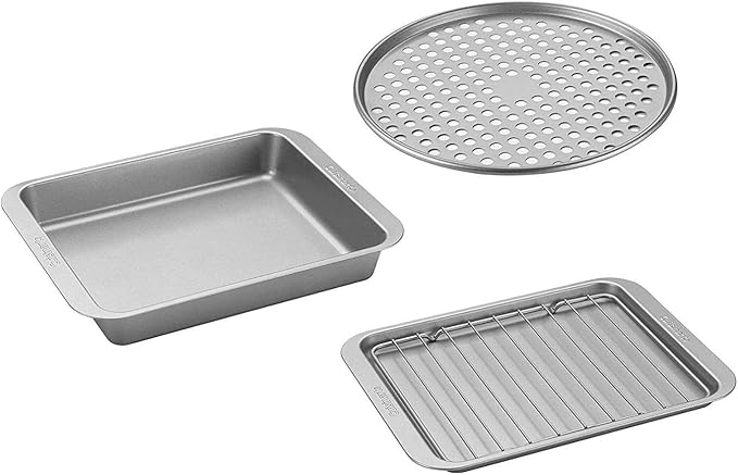 Cuisinart AMB-TOB4 Toaster Oven Baking Pan 4-Pc Set,Silver