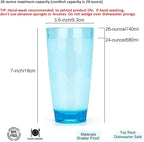 KOXIN-KARLU Hammered 15-ounce and 26-ounce Plastic Tumbler Acrylic Glasses, set of 8 Multicolor