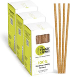 The Veggie Straws – 450 PCS of 4.75 Inches Unwrapped Biodegradable Drink Stirrers – Made of Vegetable Fibers, Best Cocktail Stirrers for Drinks of All Kinds