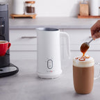 Instant Pot Instant Milk Frother, 4-in-1 Electric Milk Steamer, 10oz/295ml Automatic Hot and Cold Foam Maker and Milk Warmer for Latte, Cappuccinos, Macchiato, From the Makers of Instant 500W, White
