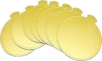 200pcs Mini Cake Boards, 3.1" Mini Round Cardboard, Mousse Cupcake Base for Cake Dessert, Golden