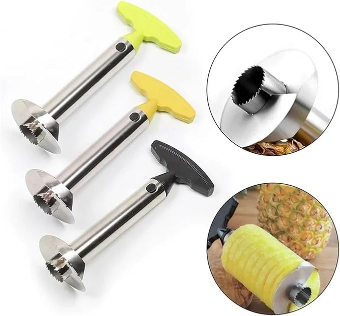 yongduogongsi Pineapple Slicer Peeler Cutter Stainless Steel Kitchen Fruit Tools Cooking Tools Kitchen Accessories Kitchen Gadgets(Green)