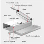 Manual Frozen Meat Slicer, Stainless Steel Meat Cutter Beef Mutton Roll Bacon Nougat for Home Cooking of Shabu Shabu Hotpot Korean BBQ