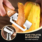 Multi-Functional Vegetable Peeler for Kitchen, 2026 New Stainless Steel Peeler with Wooden Handle and Bottle Opener, Kitchen Tool for Fruit Veggie Pumpkin, Gifts for Mom (1PC)