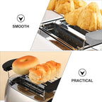OUNONA 2Pcs Stainless Steel Toaster Warming Rack Sandwich Bread Holder Compatible with Most Toaster Ovens Kitchen Rack for Toast and Sandwiches