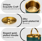 3L Double-Wall Insulated Stainless Steel Ice Bucket with scoop for Cocktail Bar - Metal Ice Bucket for freezer with Lid for parties,Camping,and More!champagne bucket,bar cart accessories