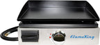 Flame King 17-inch Flat Top Griddle for BBQ Grill w/Regulator, Propane Gas Griddle for RV Pullout Kitchen