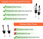 Pafusen 12 Pack Liquor Pour Spout With Dust Caps - Bottle Pourers for Alcohol, Olive Oil - Speed Pourers, Bar Bartender Accessories