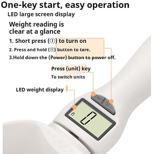 2026 New Electronic Measuring Spoon with Conversion,Digital Measuring Spoon Scale,800g / 0.1g High Precision with LCD Screen,Household Weighing Portable Tool for Pet Dog Cat Food (1SET)