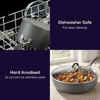 Circulon Radiance Deep Hard Anodized Nonstick Frying Pan /Skillet with Lid - 12 Inch, Gray
