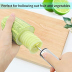 Newness Multi-Purpose Veggie Drill with Sharp Blade and Ergonomic Anti-Slip Handle, 4 Sizes for Coring and Hollowing out Zucchini, Potatoes, Carrot