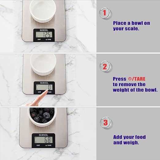 Food Kitchen Scale High-Precision Digital Scale Accurate Weighing for Baking & Cooking Enthusiasts (Shiny Green)