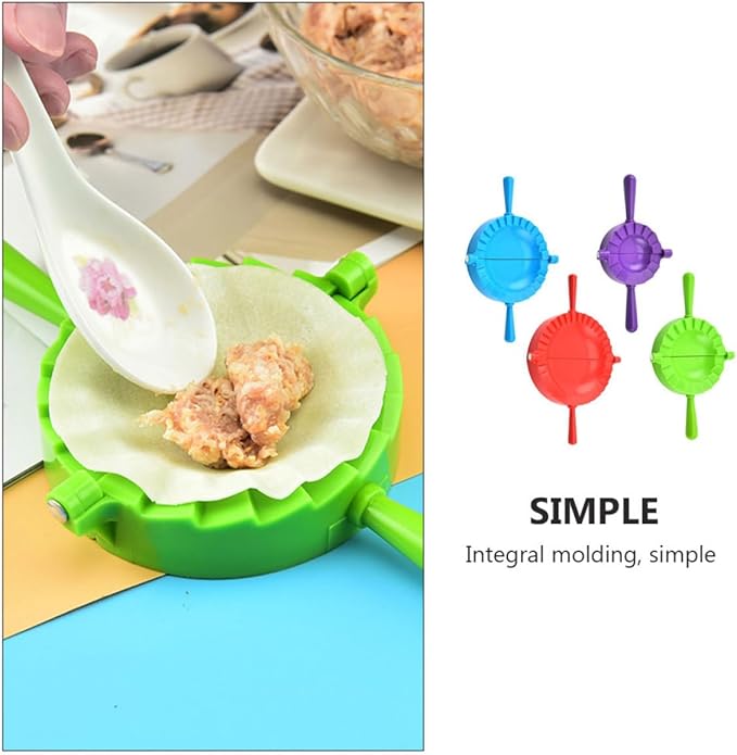 BESPORTBLE 4pcs Dumpling Press Cutter Set Large to Mini Plastic Dumpling Molds Kitchen Gadget for Home Cooking and Wonton Wrapping Random Color