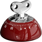 Visual Kitchen Timer for Cooking,Chef Cooking Timers Clock with Loud Alarm,Timers for Classroom, Home and Study,Mechanical Desk Timer,No Batteries Required，Magnetic Back (Red)