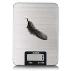 Food Kitchen Scale High-Precision Digital Scale Accurate Weighing for Baking & Cooking Enthusiasts(Shiny Black)