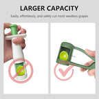 Luvan Grape Cutter for Toddlers 1-3, Grape Slicer Kitchen Gadget for Vegetable Fruit Salad Cake Decor, Stainless Steel Baby Grape Quarter Cutter Tool for Cherry Tomato Strawberry Blueberry - Green